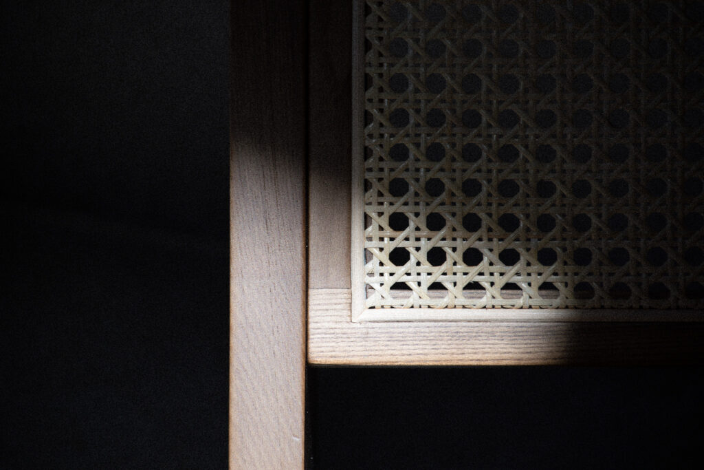 Light coming through a wooden lattice
